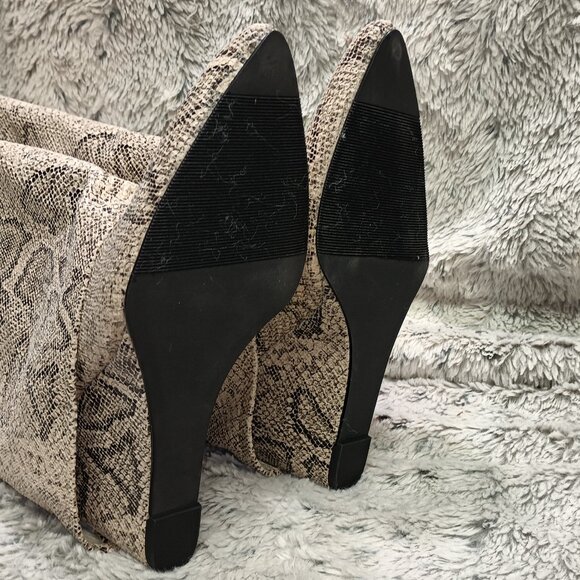 Madden Girl Women's Evander Fold Over Tall Wedge Dress Boot Snake Skin - Picture 4 of 4